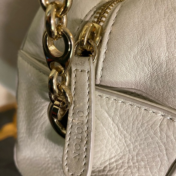 New OROTON White Pebbled Leather Crossbody Medium sized Handbag - Picture 3 of 12